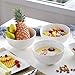MALACASA Salad/Soup Bowls, 68 OZ Porcelain White Salad Pasta Bowls Ramen Bowls, Large Serving Bowls Dish Set for Dessert, Salad, Pasta, Oatmeal and More, Set of 3, Series Regular
