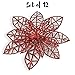 BANBERRY DESIGNS Red Poinsettia Clip-On Ornaments - Christmas Holiday Decorations - Pack of 12 Glitter Poinsettia Flowers with Metal Clips - Each Flower is 5