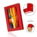 BOJIN 4x6 Photo Frame Without Mat, Wood Wall Picture Frame With Non Glass Screen-Red