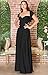 KOH KOH Womens Long Bridesmaid One Shoulder Convertible Wrap Cocktail Maxi Dress