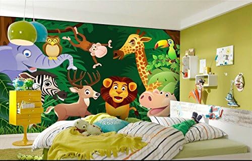 Amazon Yosot 子供の部屋のためのカスタムのジャングルの動物の壁画には 男の子と女の子の寝室の壁の壁紙 0cmx140cm 壁紙