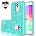LeYi Compatible for LG K20 Plus case, LG K20 / LG K20 V/LG Harmony/LG K10 2017 / LG LV5/ LG Grace Case with 2PCS Tempered Glass Screen Protector, Glitter Bling Girls Women Phone Case