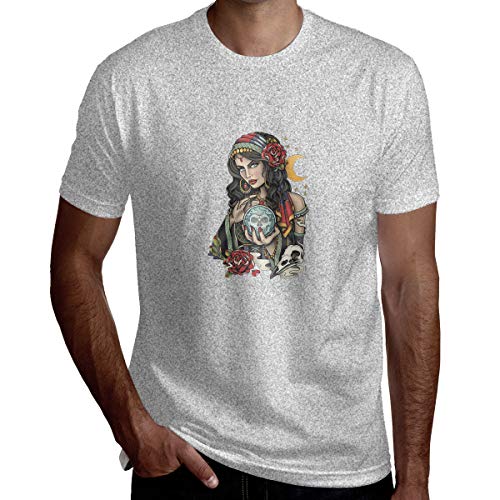 Huodian Come to Know Your Future Men's Cool Graphic Short Sleeve T-Shirt Boys Tops Shirts Gray