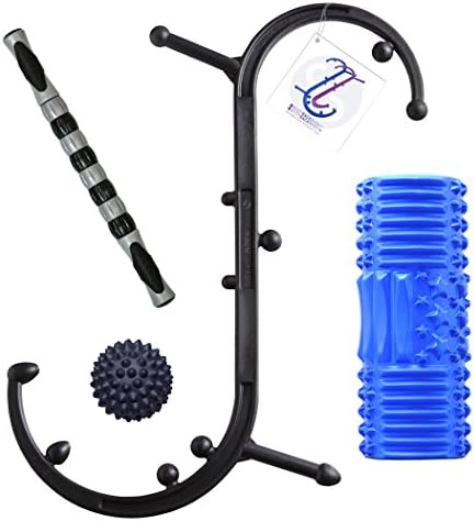 Body Back Company's Ultimate Trigger Point Release Sports Bundle, Relief from Cramping Soreness, Tightness in Legs, Feet &amp; Back, Myofascial Release Tool, Deep Muscle Massage (Black Body Back Buddy)