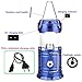 ZLXING Solar Lantern Portable Collapsible Rechargeable for Outdoor Camping Hiking Emergency,3 Colors (Blue)