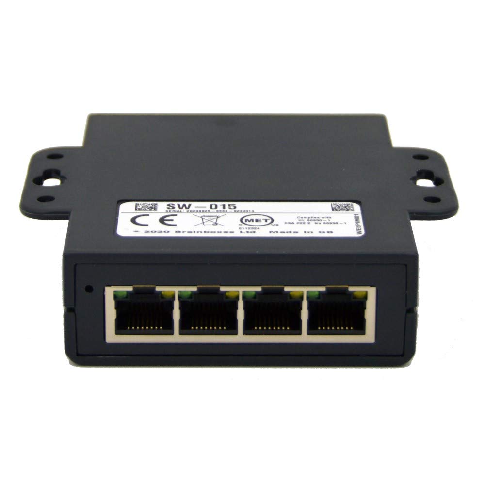 Brainboxes Ethernet to 3 Relay Adapter, light industrial, 5 port gigabit 10/100/1000 - Image 4