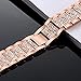VOMA Bling Bands Compatible For Apple Watch Band 42mm 44mm iWatch Series 5/4/3/2/1, Diamond Rhinestone Stainless Steel Metal Jewelry Bracelet Bangle Wristband Strap(Diamond Rose Gold 42mm 44mm)