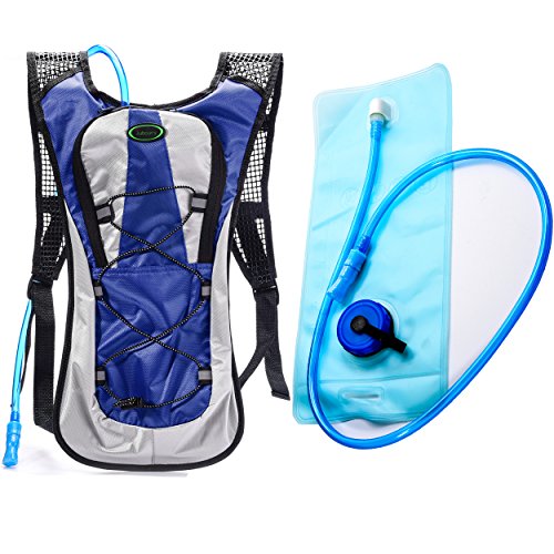 Juboury Hydration Backpack Water Rucksack Bladder Bag for Running Hiking Cycling and Any Other Outdoor Sports with Free 2L TPU Hydration Bladder