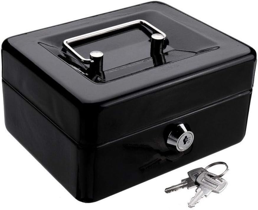 Mini Negro metálico de Acero Inoxidable Hucha Caja Fuerte ...