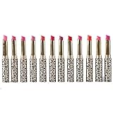 Weixinbuy 12pcs Bright Lipstick Waterproof Cosmetic Lip Gloss Rouge Set