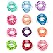 Elesa Miracle 120pcs Baby Elastic Hair Ties 1.8mm Mix Colors Kids Hair Bands Holders Headband
