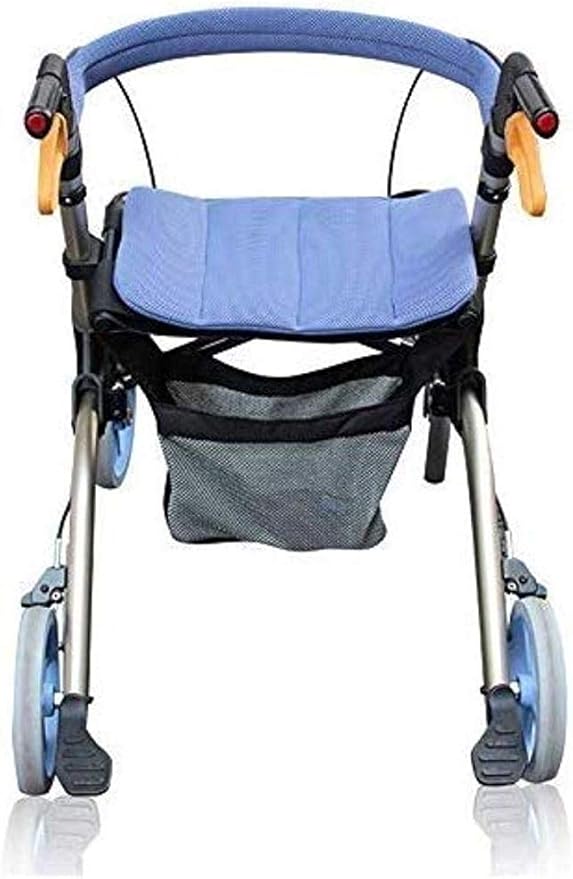 XCY Caminar Ayuda Médica Instrumentos 4 Rueda Rodante Plegable Walker