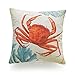 Hofdeco Decorative Throw Pillow Cover HEAVY WEIGHT Cotton Linen Vintage Caribbean Sea Life Starfish Crab Coral 18