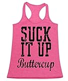 P&B Women's S-ck It Up Buttercup Tank Top