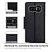 ProCase Galaxy Note 8 Wallet Case, Flip Kickstand Case with Card Slots Mirror Wristlet, Folding Stand Protective Cover for Galaxy Note8 2017 -Black
