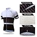 Coconut Ropamo CR Men's Cycling Jersey Set Road Bike Jersey Zipper Pocket Short Sleeves Cycling Kits Bib Shorts 3D Padded (White/Black, XL)