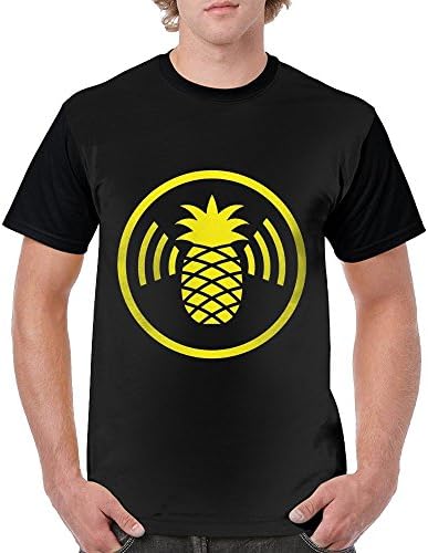 Wifi Pineapple Novelty Casual Short Sleeve Round Neck Tees Printing T-Shirt For Men's
