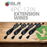SLR 4pc 12 Inch LED Grow Light Strip Extension Wire Plug Connections
