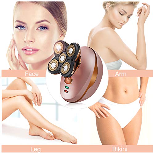 Changoor Hair Removal for Women,USB Rechargeable Women's Painless Hair Remover,Waterproof Electric Shaver for Women's Legs,Face,Lips,Arm,Bikini(Rose Gold) (Gold Rose)