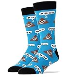 Oooh Yeah Socks Men's Luxury Combed Cotton Funny (POOP!), Large