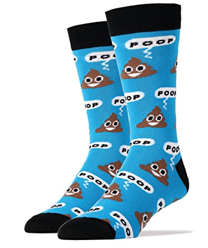 Oooh Yeah Socks Men's Luxury Combed Cotton Funny (POOP!), Large