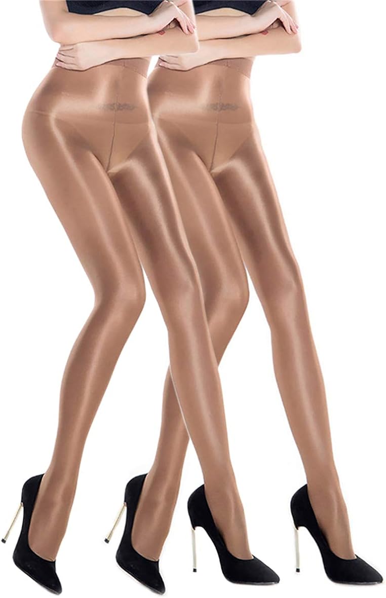 2 Pairs Shaping Socks Oil Socks Shiny Silk Stockings Pantyhose Dance
