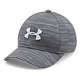 Under Armour Boys' Printed Blitzing Cap, Steel/Black, Small/Medium
