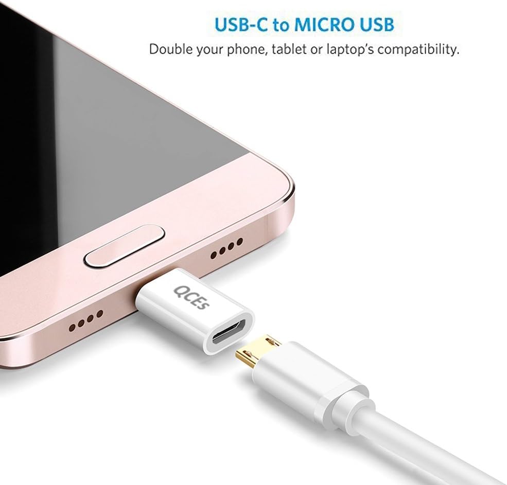 USB C Fast Charging Adapter 4Pack, QCEs Micro USB to USB C Convert Connector Charger Compatible with Samsung Galaxy S8 Plus S9 S10 S9+ S10+ Note 8/9, Google Pixel 2/3 XL LG V40 V30 V20 G7 G6 G5 More: Electronics