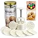 HIRALIY Mooncake Mold Set 8 Stamps with Storage Box, Mid-Autumn Festival Hand Press DIY Moon Cake Maker Cookie Stamps Pastry Tool 1 Mold 8 Pcs Flower Mode Pattern