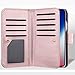 UrbanDrama Wallet Case for iPhone X, iPhone Xs, Sparkly Glitter Shiny Folio PU Leather Flip Cover Credit Card Slot Protective Case for iPhone Xs 2018, iPhone X 2017 5.8 inches, Rose Gold