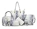 HOXIS Pack of 7 Bags Women Multi-purpose Classic Design Purse Vegan Leather Shoulder Handbag