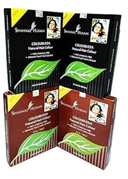 Shahnaz Husain's Vedic Solutions Herbal Colourveda Natural Hair Colour, Blackish Brown, 100g