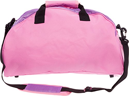 Silver Lilly Womens Nylon Dance Duffel Gym Bag w/Shoe Compartment (Pink/Purple, One Size)