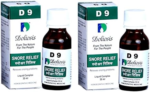 Doliosis Snore Relief oral drops. Anti snore, snore stopper, stop snoring solution 2X30 ML. Breathe well and sleep peacefully with homeopathy