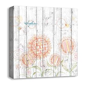 Canvas Wall Art Beautiful Flowers Painting...