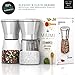 MIUMI Salt & Pepper Mill Shakers Set of 2 - Premium Salt and Pepper grinder set, Adjustable and Easy To Use, Stainless Steel Top, Ceramic Rotor and a Thick Glass Body with Large Capacity (5.2