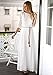 LookbookStore Women's White 3/4 Sleeve Wedding Plus Size Lace Maxi Dress US2-18