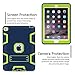 iPad Air 2 Case,iPad 6 Case,TIANLI(TM) ArmorBox [Three Layer] Convertible [Heavy Duty] Rugged Hybrid Protective with Kickstand Case for iPad Air 2,Navy Blue/Lemony Yellow