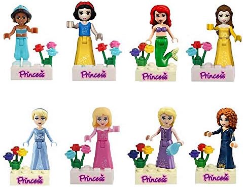 8 Pieces Princess Minifigures Set Girls Building Blocks Action Figures Toy, Kids Gift 109