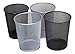 DecoBros 4 Pack Mesh Wastebasket/Trash Can (6 Gallons), 2 Silver and 2 Black