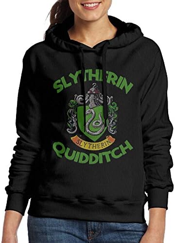 Anatoly Womens Harry Slytherin Quidditch Potter Classic Hoodies Hoodie Black S