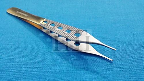 PREMIUM HIGH GRADE ADSON TISSUE DISSECTING FORCEPS 1X2 TEETH 4.75" STRAIGHT WITH FENESTRATED GOLD HANDLE ( HTI BRAND)