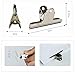 LI-GELISI Large Bulldog Clips, Metal Paper Clip, Bull Dog Clips Stainless Steel Bulldog/Hinge Paper Clip, Office Supplies 4 Pack- 5 inch