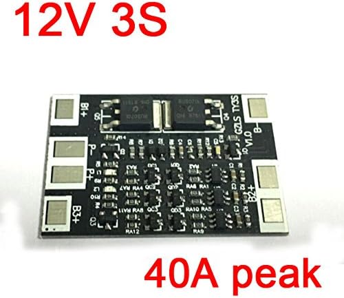 Westsell 3S 12V 8A 18650 Lithium Battery Protection Board 11.1V 12.6V 40A Peak Current Charging Current: <>