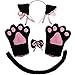 Hip Mall Black Cat Cosplay Fancy Costume Lolita Gothic Paw Headband Gloves