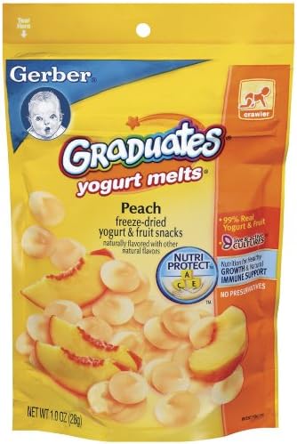 Gerber Graduates Yogurt Melts, Mixed Peach, 1-Ounce