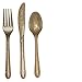 Creative Converting Premium Plastic Glitz Gold Glitter Cutlery, 48 Utensils Per Package