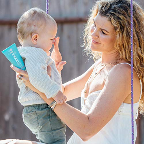 COOLA Organic Baby Mineral Sunscreen , Unscented Moisturizer , Broad Spectrum SPF 50 , Water-Resistant , For Babies 6 Months and Older , Sensitive Formula , Farm to Face Sourced , 3 Fl Oz