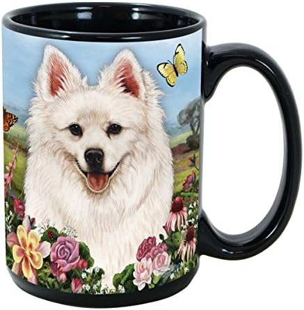 Garden Party [A-K] American Eskimo 15 oz Coffee Mug Bundle with Non-Negotiable K-Nine Kash by Imprints Plus (002)