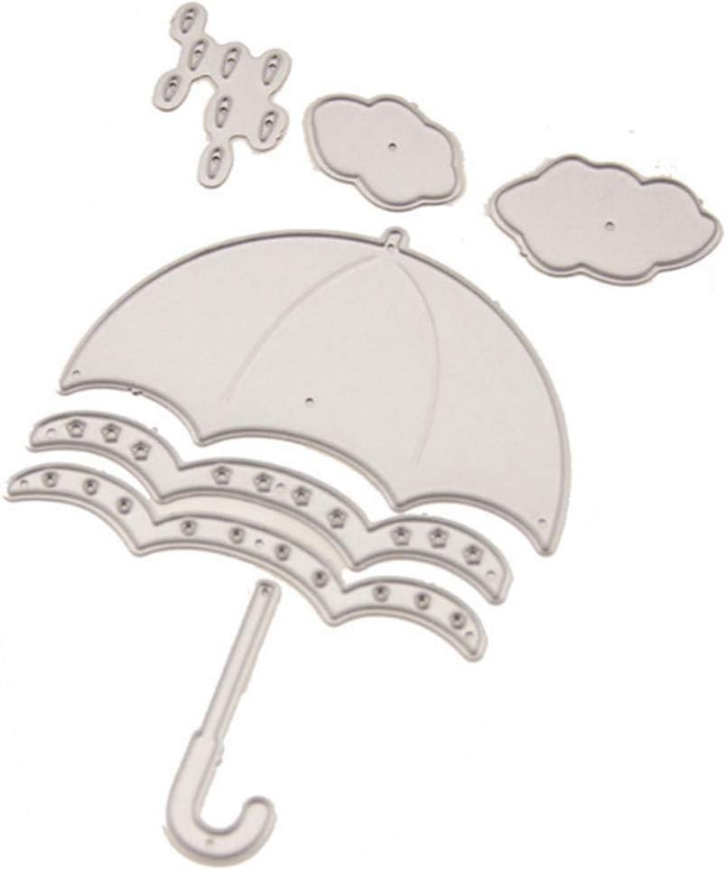Mvchifay Cutting Dies Metal Stencils Scrapbooking Tool DIY Craft Carbon Steel Embossing Template for Paper Card Making (Umbrella)